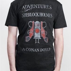 Adventures Sherlock Holmes charcoal gray T-Shirt Mens XL